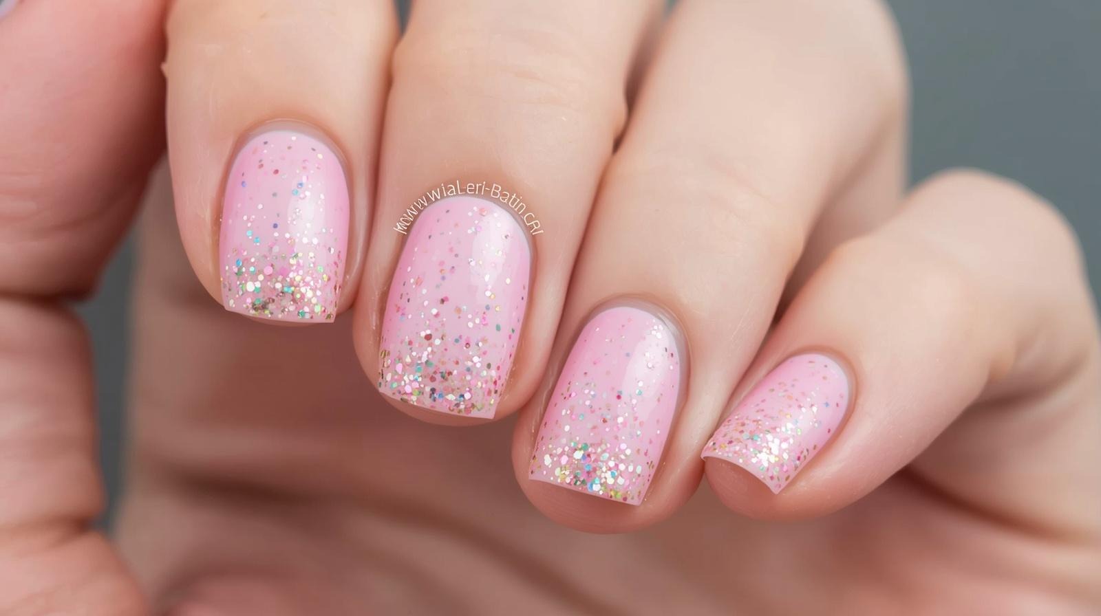pink nail design